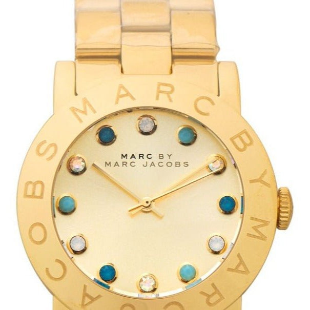 Marc Jacobs Amy Dexter Gold Dial Gold Steel Strap Watch for Women - MBM3215