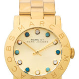 Marc Jacobs Amy Dexter Gold Dial Gold Steel Strap Watch for Women - MBM3215