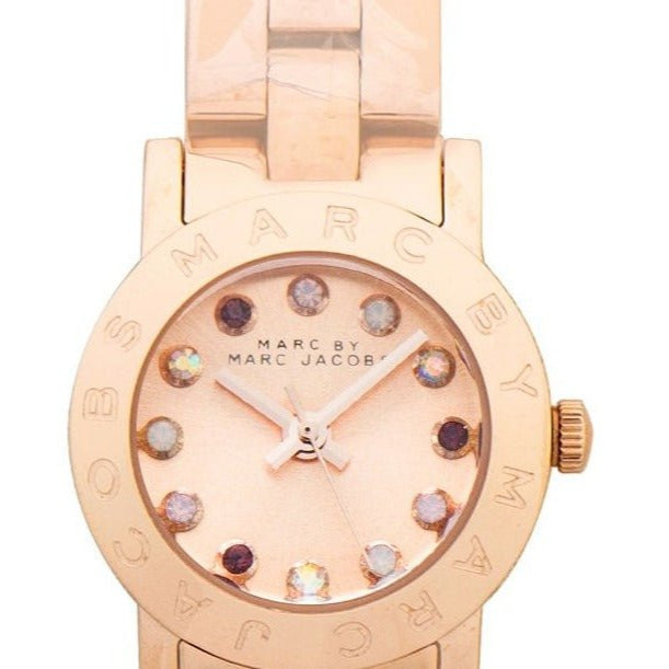 Marc Jacobs Amy Rose Gold Dial Rose Gold Steel Strap Watch for Women - MBM3219