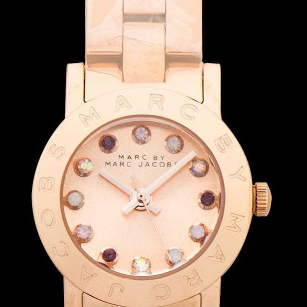 Marc Jacobs Amy Rose Gold Dial Rose Gold Steel Strap Watch for Women - MBM3219