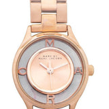 Marc Jacobs Tether Transparent Rose Gold Dial Rose Gold Steel Strap Watch for Women - MBM3417