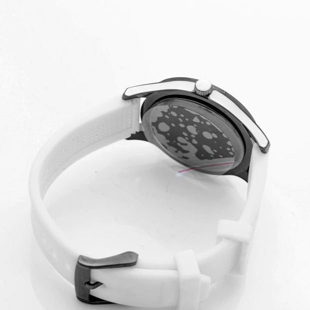 Marc Jacobs Miss Marc Flower White Dial White Silicone Strap Watch for Women - MBM5513