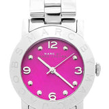 Marc Jacobs Amy Pink Dial Silver Steel Strap Watch for Women - MBM8623