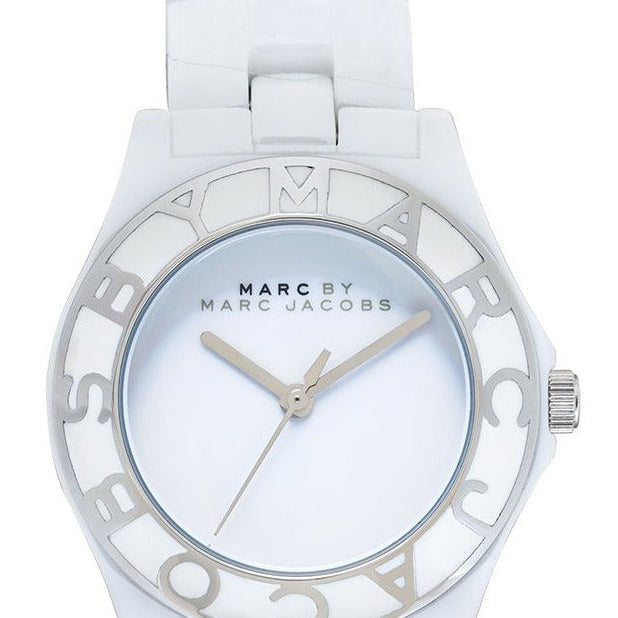 Marc Jacobs Marc White Dial White Ceramic Strap Watch for Women - MBM9500