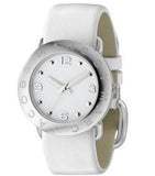 Marc Jacobs Amy White Dial White Leather Strap Watch for Women - MBM1136
