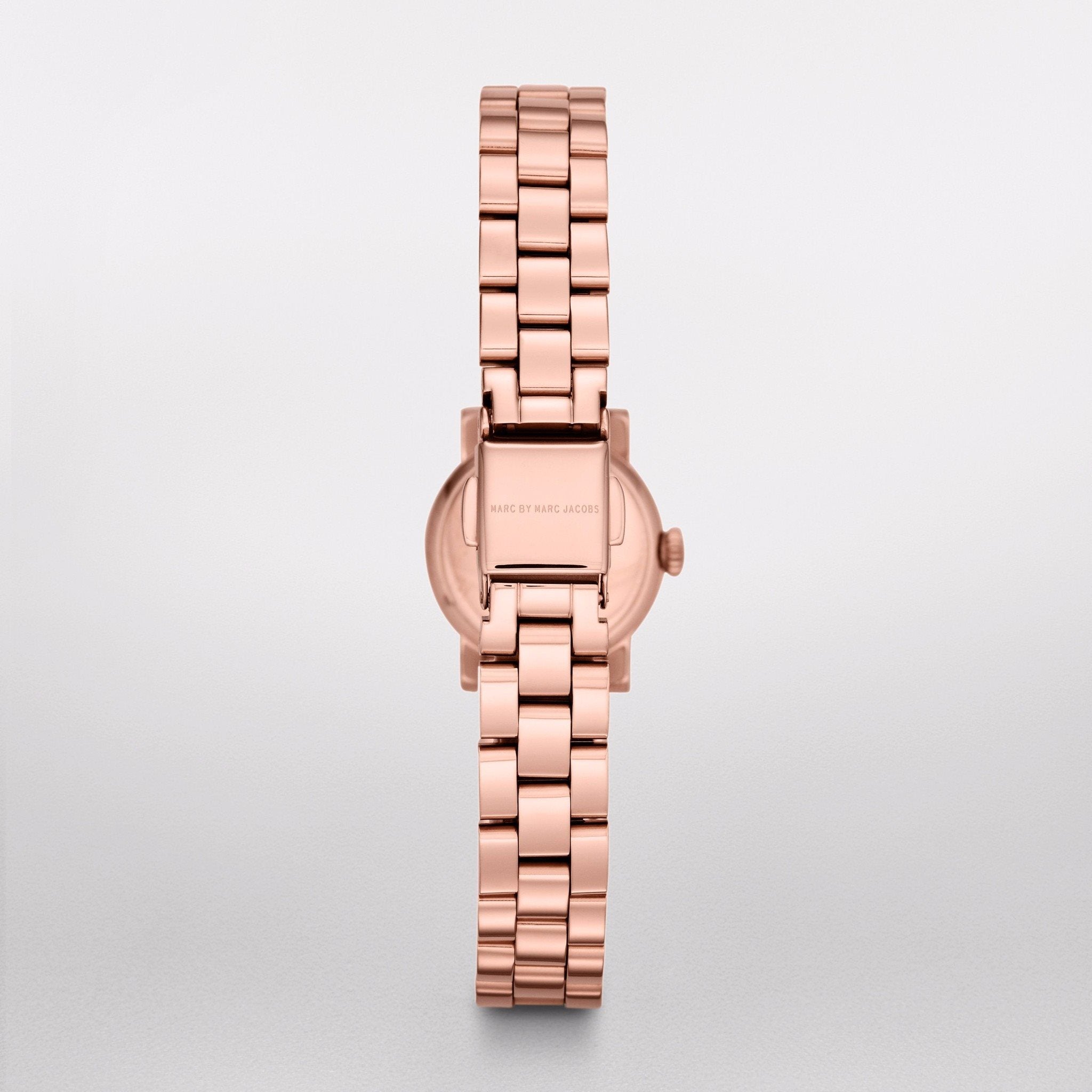 Marc Jacobs Amy White Dial Rose Gold Steel Strap Watch for Women - MBM8613