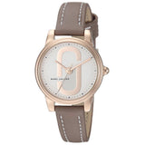 Marc Jacobs Corie White Dial Brown Leather Strap Watch for Women - MJ1581