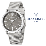 Maserati Epoca Grey Dial Grey Mesh Bracelet Watch For Men - R8853118002