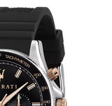 Maserati SFIDA 44mm Black Silicon Chronograph Watch For Men - R8871640002