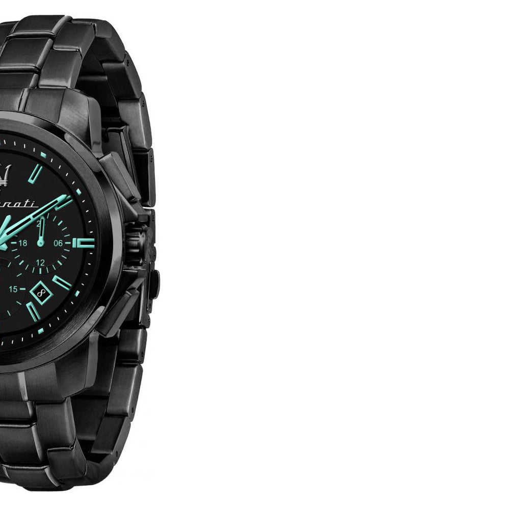 Maserati Successo Aqua Edition Black Dial Stainless Steel Strap Watch For Men - R8873644003