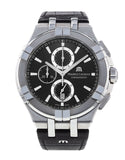 Maurice Lacroix Aikon Chronograph Black Dial Black Leather Strap Watch for Men - AI1018-SS001-330-1
