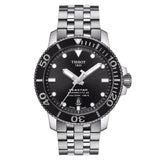 Tissot Seastar 1000 Powermatic 80 Black Dial Silver Steel Strap Watch For Men - T120.407.11.051.00