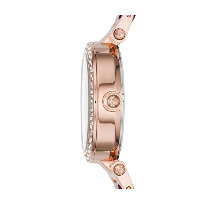 Michael Kors Parker Rose Gold Dial Two Tone Steel Strap Watch for Women - MK6239