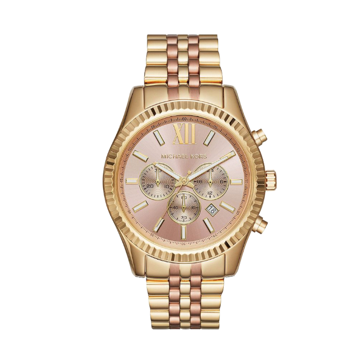 Michael Kors Lexington Gold Dial Gold Steel Strap Watch for Women - MK6473
