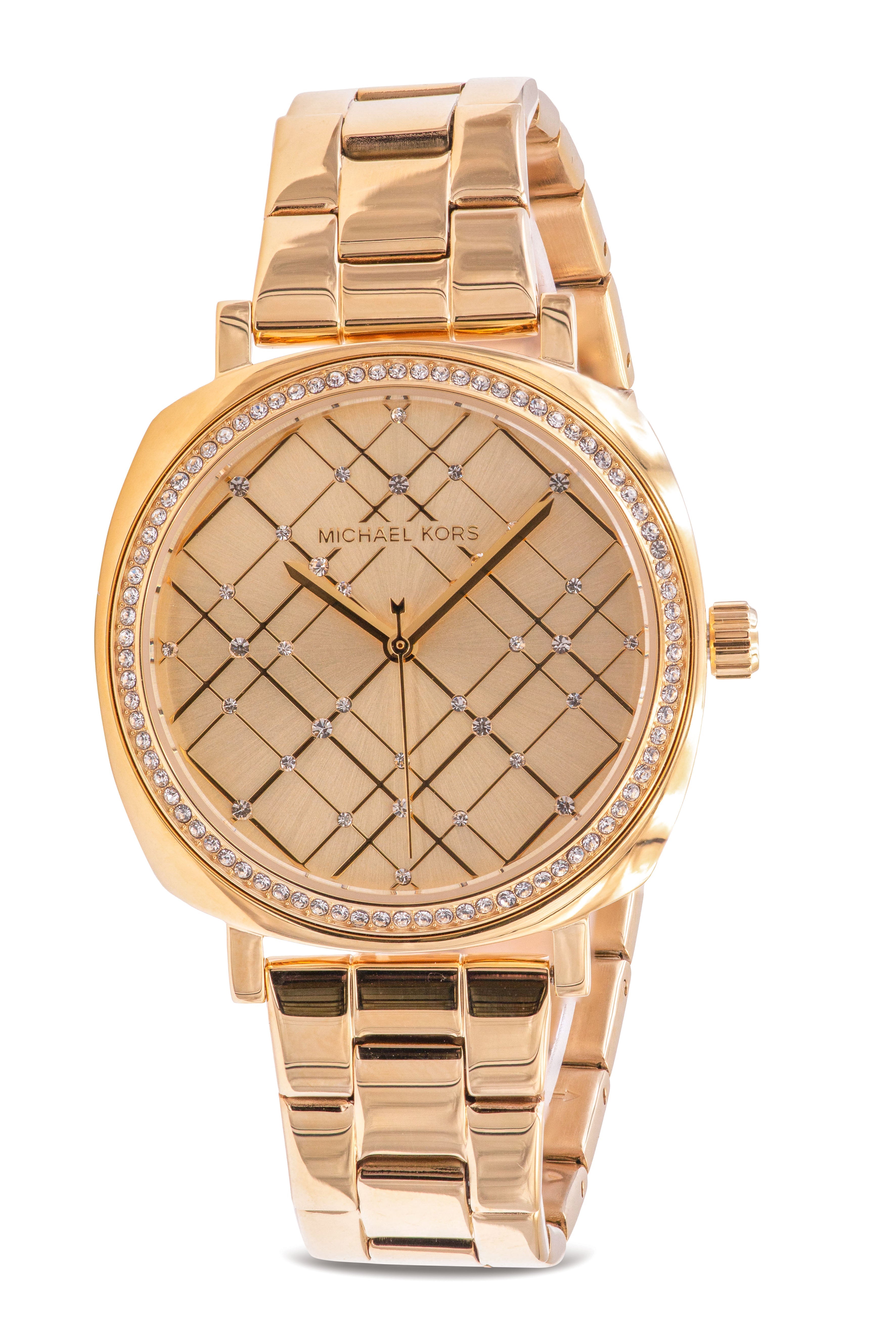 Michael Kors Nia Quartz Gold Dial Gold Steel Strap Watch For Women - MK3989