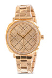 Michael Kors Nia Quartz Gold Dial Gold Steel Strap Watch For Women - MK3989