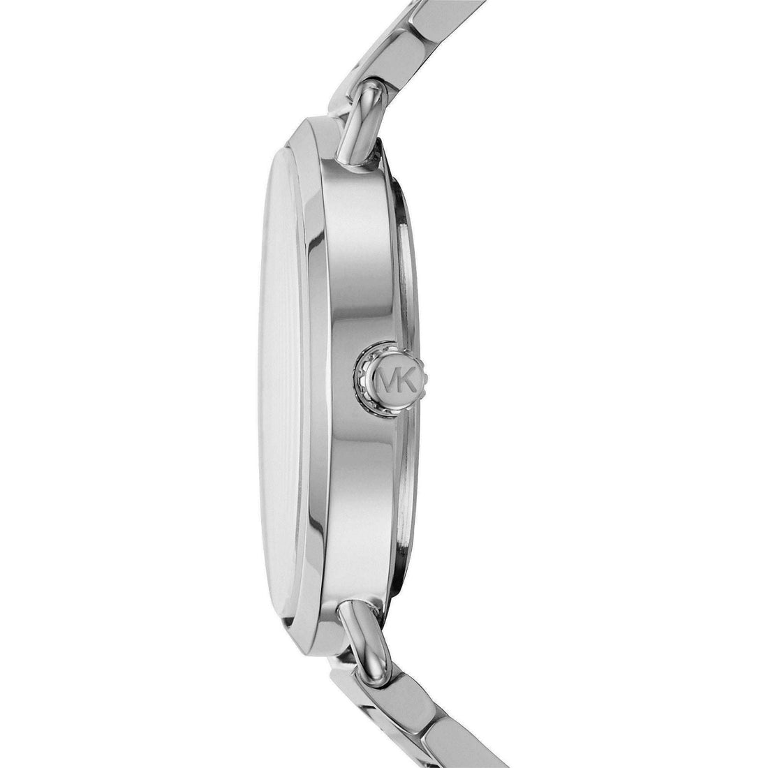 Michael Kors Portia Black Dial Silver Steel Strap Watch for Women - MK3638
