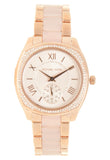 Michael Kors Bryn Rose Gold Dial Two Tone Steel Strap Watch for Women - MK6135