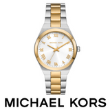 Michael Kors Lennox Three-Hand White Dial Two Tone Steel Strap Watch for Women - MK7464