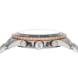 Michael Kors Bayville Chronograph Black Dial Silver Steel Strap Watch For Men - MK8725