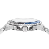 Michael Kors Bayville Chronograph Black Dial Silver Steel Strap Watch For Men - MK8749