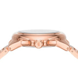 Michael Kors Camille Chronograph White Dial Rose Gold Steel Strap Watch For Women - MK7271