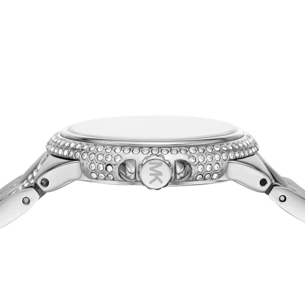 Michael Kors Camille Pave Crystals Silver Dial Silver Steel Strap Watch for Women - MK4804