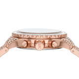 Michael Kors Everest Chronograph Crystals Rose Gold Dial Rose Gold Steel Strap Watch For Women - MK7235
