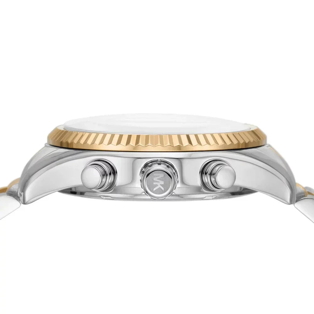 Michael Kors Lexington Chronograph Blue Dial Two Tone Steel Strap Watch For Women - MK7218