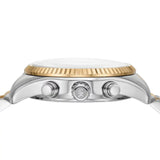 Michael Kors Lexington Chronograph Blue Dial Two Tone Steel Strap Watch For Women - MK7218