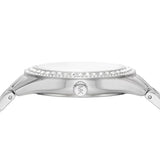 Michael Kors Harlowe Three-Hand Quartz Silver Dial Silver Steel Strap Watch For Women - MK4708