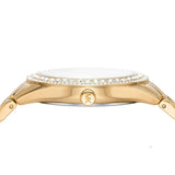 Michael Kors Harlowe Three-Hand Quartz Gold Dial Gold Steel Strap Watch For Women - MK4709