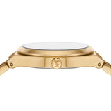 Michael Kors Lennox Analog Blue Dial Gold Steel Strap Watch for Women - MK7460