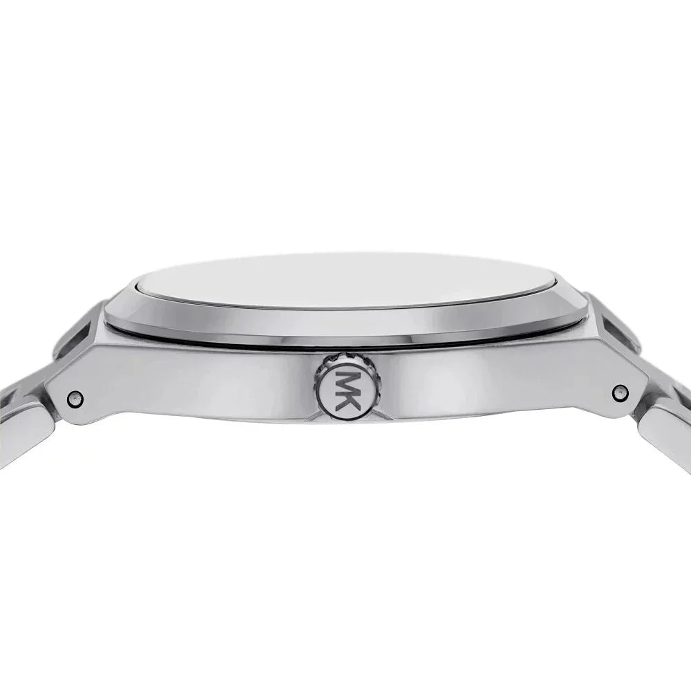 Michael Kors Lennox Three Hand Silver Dial Silver Steel Strap Watch For Women - MK7393