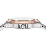 Michael Kors Lennox Three Hand Quartz Silver Dial Two Tone Steel Strap Watch For Women - MK6989