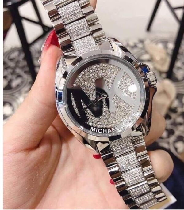 Michael Kors Bradshaw Silver Dial Silver Stainless Steel Strap Watch for Women - MK6486