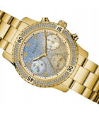 Guess Confetti Diamonds Gold Dial Gold Steel Strap Watch for Women - W0774L2