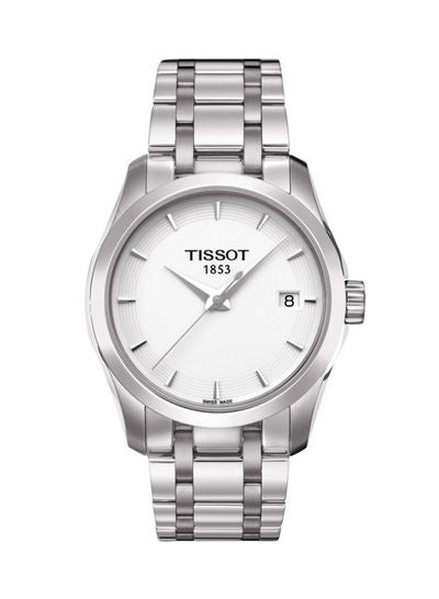 Tissot T Trend Couturier White Dial Silver Steel Strap Watch For Women - T035.210.11.011.00