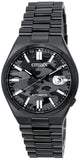 Citizen Tsuyosa Automatic Camouflage Black Dial Black Steel Strap Watch For Men - NJ0155-87E