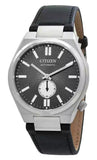 Citizen Tsuyosa Automatic Grey Dial Black Leather Strap Watch for Men - NK5010-01H