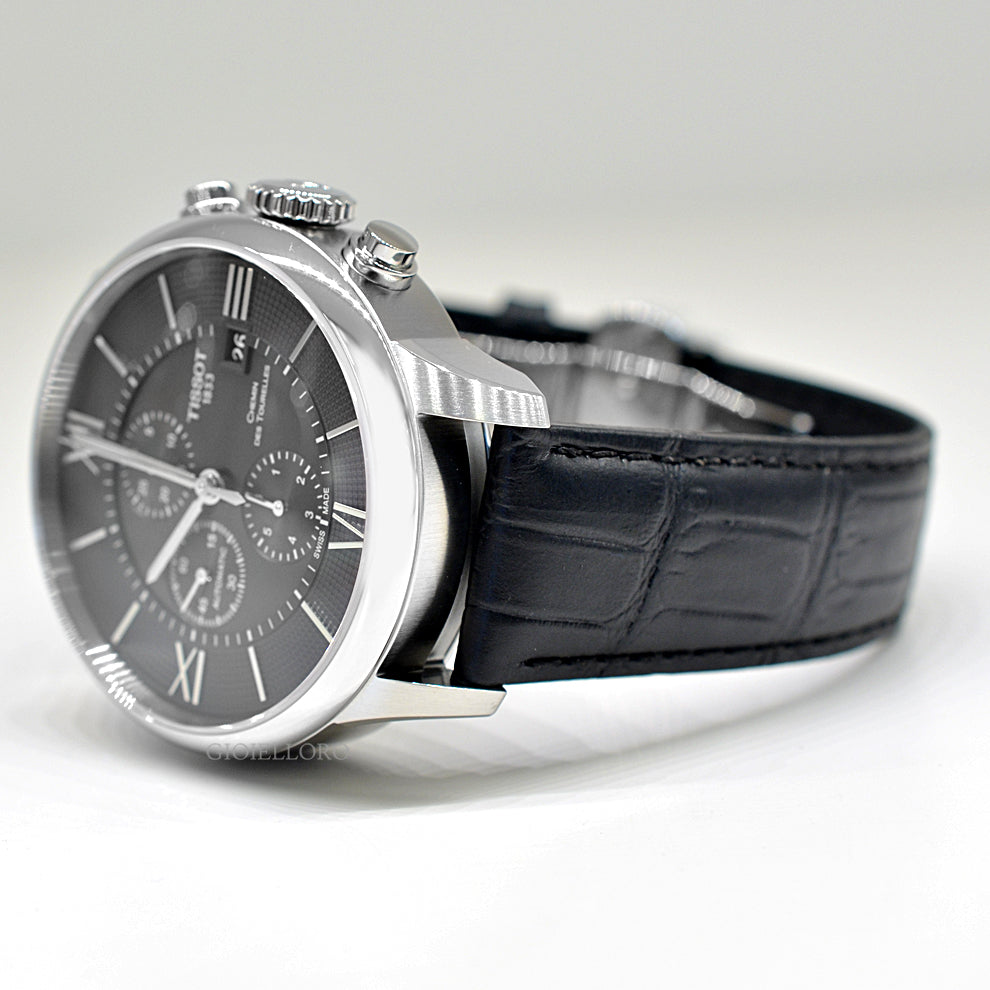 Tissot Black Dial Leather Band Watch For Mens - T099.427.16.058.00