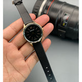 Swarovski Octea Nova Grey Dial Grey Leather Strap Watch for Women - 5295358