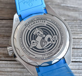 Omega Planet Ocean 6000M Co Axial Master Chronometer 45.5mm Blue Dial Black Rubber Strap Watch for Men - 21532462103001