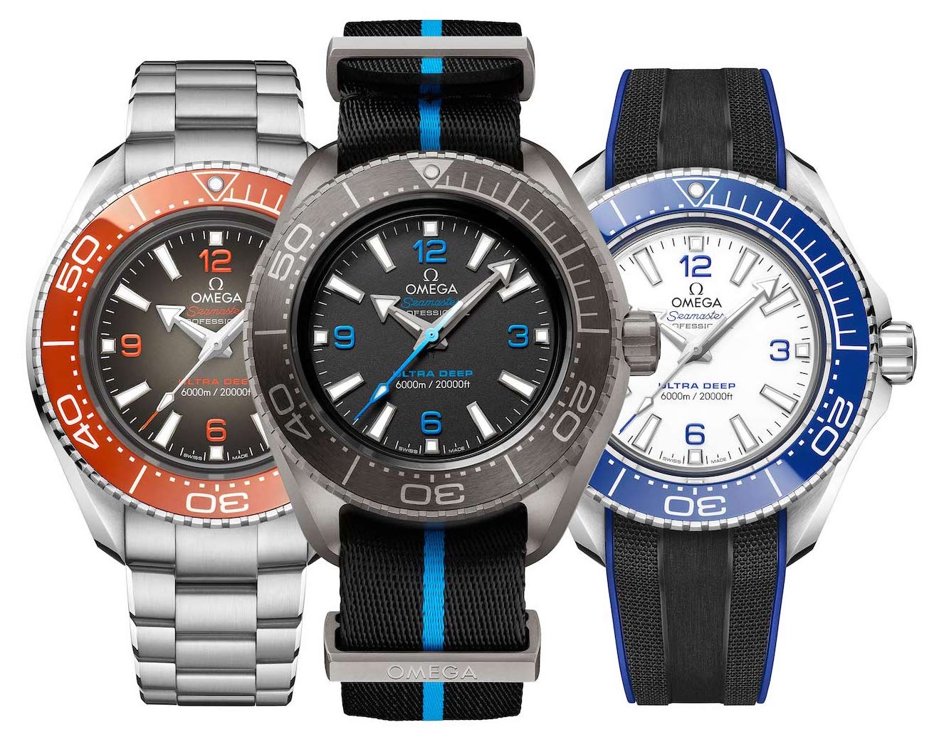 Omega Seamaster Planet Ocean 6000M 45.5mm Black Dial Silver Steel Strap Watch for Men - 21530462106001