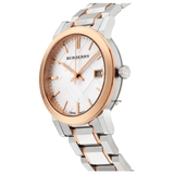 Burberry The City White Dial Two Tone Steel Strap Watch for Women - BU9006