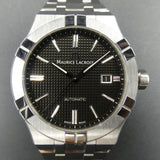 Maurice Lacroix Aikon Automatic Black Dial Silver Steel Strap Watch For Men - AI6008-SS002-330-1