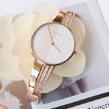 Calvin Klein Drift White Dial Rose Gold Steel Strap Watch for Women - K6S2N616