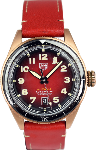 Tag Heuer Autavia Maroon Dial Watch for Men - WBE5193.FC8300