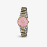 Gucci G Timeless Quartz Pink Dial Two Tone Steel Strap Watch For Women - YA1265030