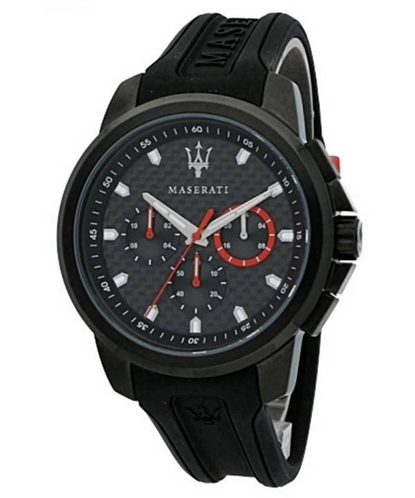 Maserati SFIDA Chronograph Quartz Stainless Steel Black Dial Watch For Men - R8851123007